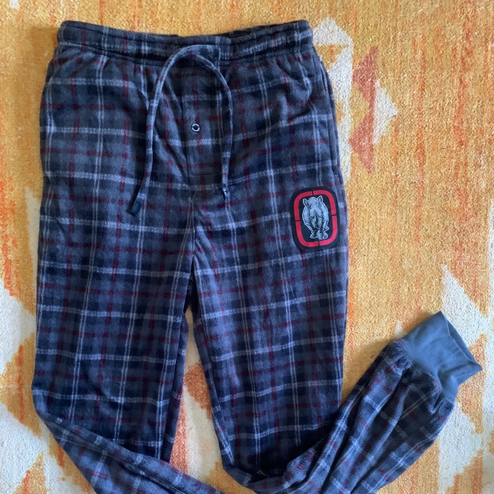 New w/o tag ecko plush plaid minky jogger pants